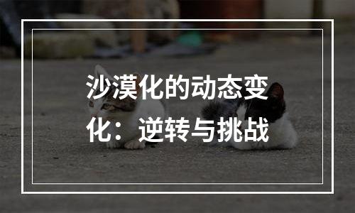 沙漠化的动态变化：逆转与挑战