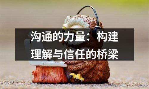 沟通的力量：构建理解与信任的桥梁