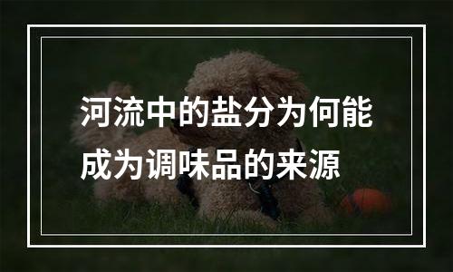 河流中的盐分为何能成为调味品的来源