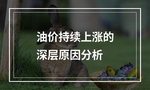油价持续上涨的深层原因分析