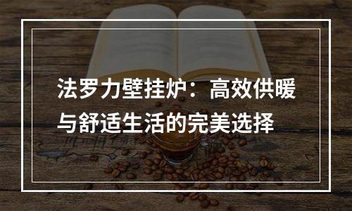 法罗力壁挂炉：高效供暖与舒适生活的完美选择