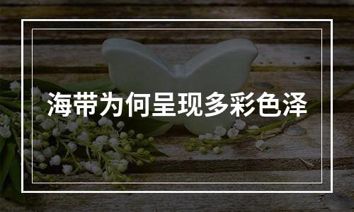 海带为何呈现多彩色泽