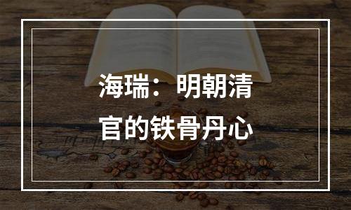 海瑞：明朝清官的铁骨丹心