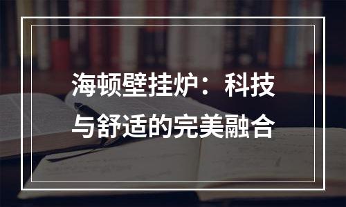 海顿壁挂炉：科技与舒适的完美融合