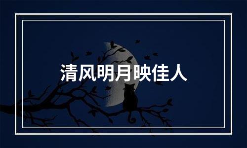 清风明月映佳人
