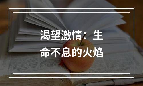 渴望激情：生命不息的火焰