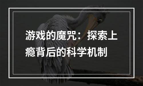 游戏的魔咒：探索上瘾背后的科学机制