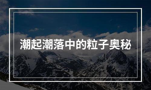 潮起潮落中的粒子奥秘