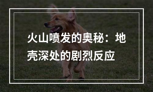 火山喷发的奥秘：地壳深处的剧烈反应