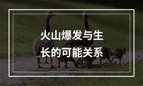 火山爆发与生长的可能关系
