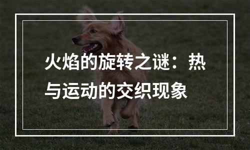 火焰的旋转之谜：热与运动的交织现象