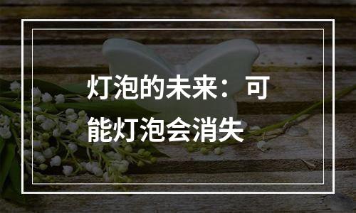 灯泡的未来：可能灯泡会消失