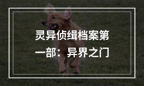 灵异侦缉档案第一部：异界之门