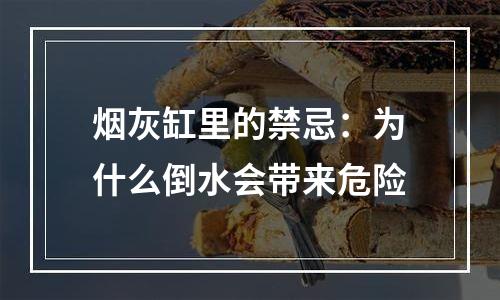 烟灰缸里的禁忌：为什么倒水会带来危险