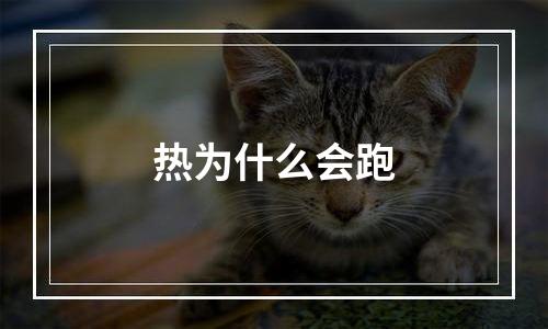 热为什么会跑
