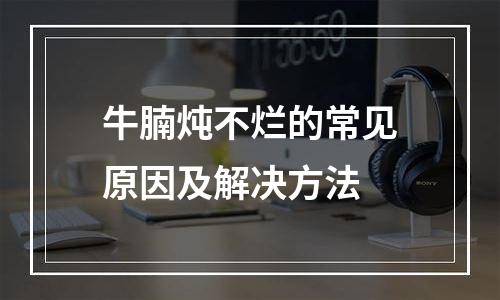 牛腩炖不烂的常见原因及解决方法
