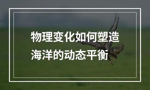 物理变化如何塑造海洋的动态平衡