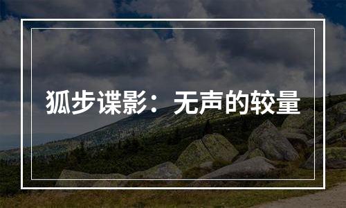 狐步谍影：无声的较量