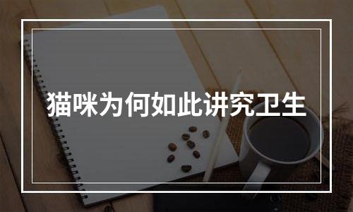 猫咪为何如此讲究卫生