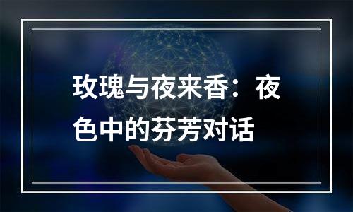 玫瑰与夜来香：夜色中的芬芳对话