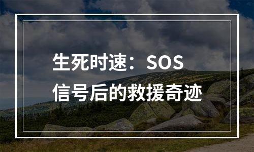 生死时速：SOS信号后的救援奇迹