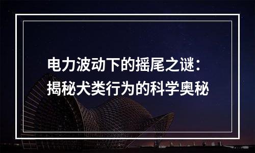 电力波动下的摇尾之谜：揭秘犬类行为的科学奥秘