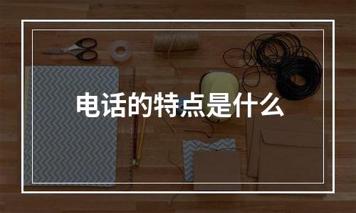电话的特点是什么