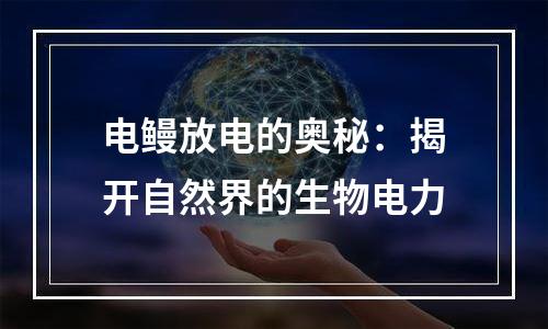 电鳗放电的奥秘：揭开自然界的生物电力