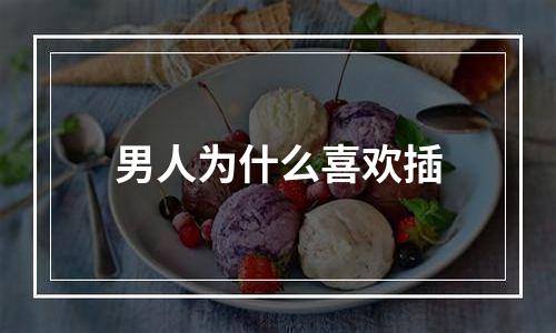 男人为什么喜欢插