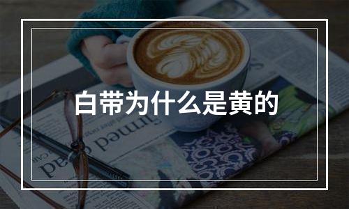 白带为什么是黄的