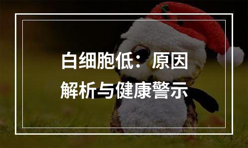 白细胞低：原因解析与健康警示