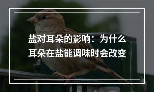 盐对耳朵的影响：为什么耳朵在盐能调味时会改变