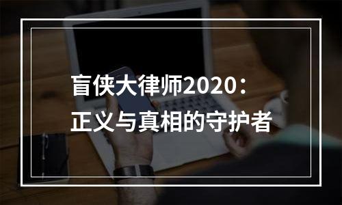盲侠大律师2020：正义与真相的守护者