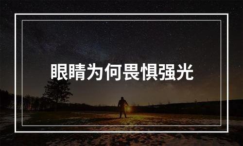 眼睛为何畏惧强光
