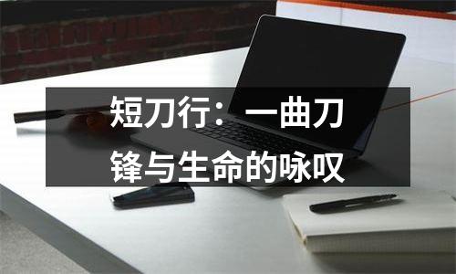 短刀行：一曲刀锋与生命的咏叹