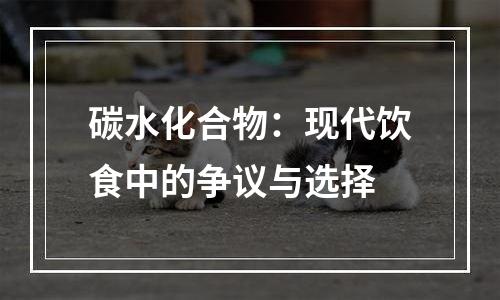 碳水化合物：现代饮食中的争议与选择