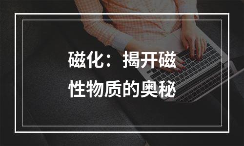 磁化：揭开磁性物质的奥秘