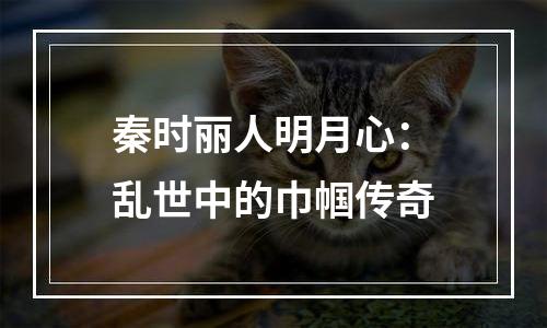 秦时丽人明月心：乱世中的巾帼传奇