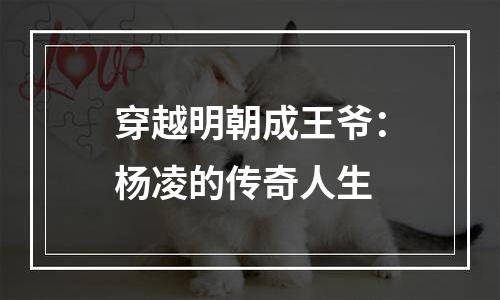 穿越明朝成王爷：杨凌的传奇人生