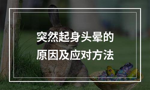 突然起身头晕的原因及应对方法