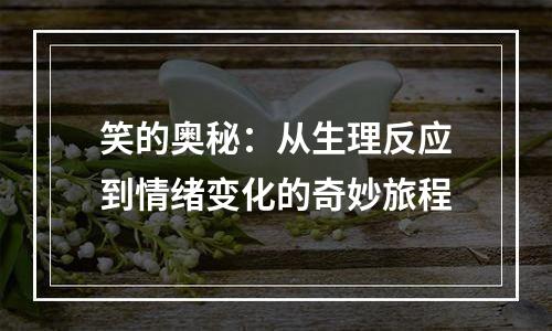 笑的奥秘：从生理反应到情绪变化的奇妙旅程