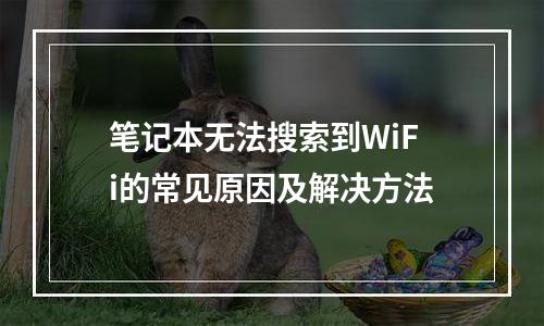 笔记本无法搜索到WiFi的常见原因及解决方法