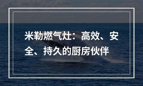 米勒燃气灶：高效、安全、持久的厨房伙伴