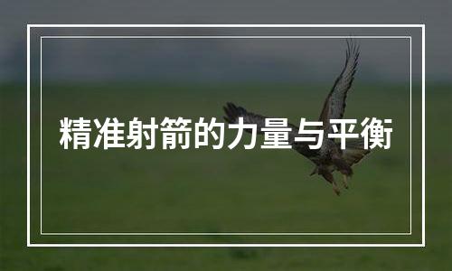 精准射箭的力量与平衡