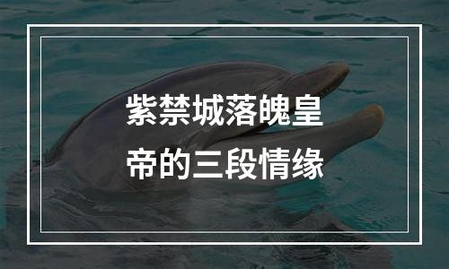 紫禁城落魄皇帝的三段情缘