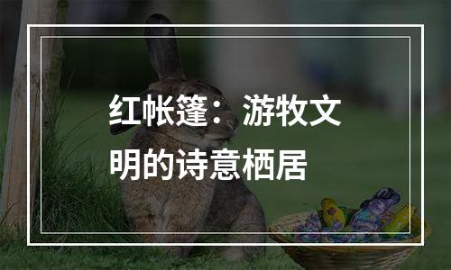 红帐篷：游牧文明的诗意栖居