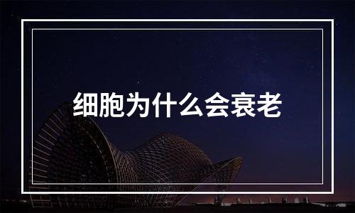 细胞为什么会衰老