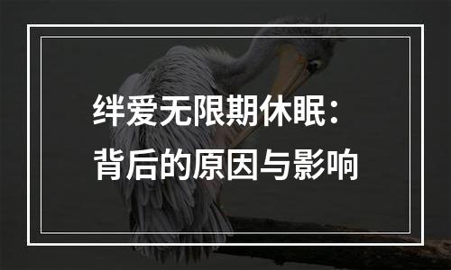 绊爱无限期休眠：背后的原因与影响