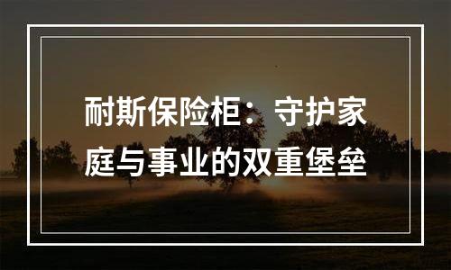 耐斯保险柜：守护家庭与事业的双重堡垒