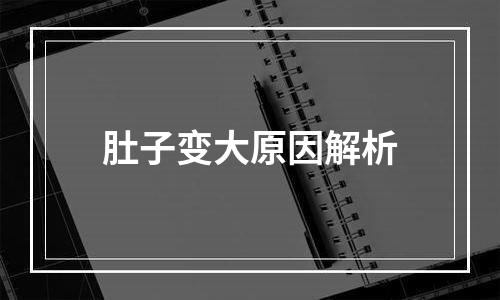 肚子变大原因解析